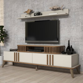Hanah Home Eylül Mueble de TV Crema